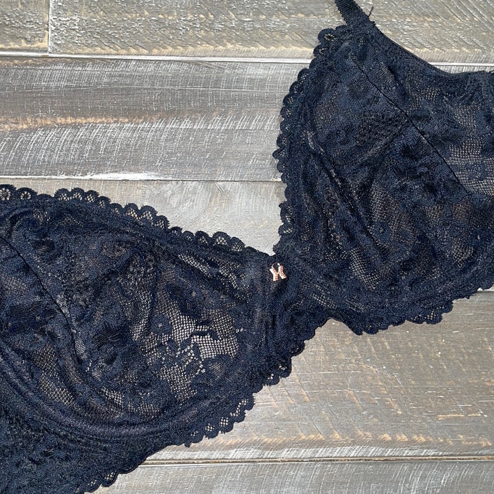 SAVAGE X FENTY Black Bra, Size 32DD